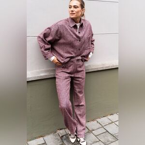 Amanda Smith Wool Blend Career Pants 6 Fall Academia Trousers pants Tweed Brow